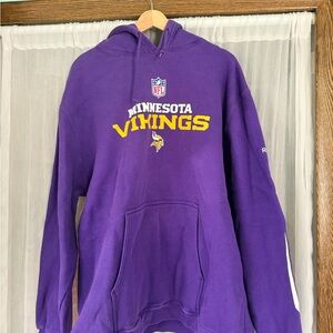 Reebok Purple Pullover Hoodie with Minnesota Vikings logo